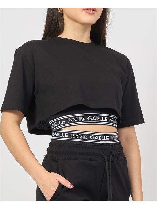 T-shirt donna Gaelle Paris cropped con elastico GAELLE PARIS | GAABW03852NE01